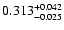 $\rm0.313^{+0.042}_{-0.025}$