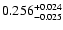 $\rm0.256^{+0.024}_{-0.025}$
