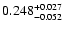 $\rm0.248^{+0.027}_{-0.052}$