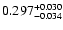 $\rm0.297^{+0.030}_{-0.034}$