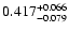 $\rm0.417^{+0.066}_{-0.079}$