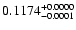 $0.1174^{\rm +0.0000}_{-0.0001}$