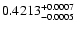 $0.4213^{\rm +0.0007}_{-0.0005}$