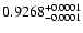 $0.9268^{\rm +0.0001}_{-0.0001}$
