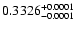 $0.3326^{\rm +0.0001}_{-0.0001}$