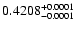 $0.4208^{\rm +0.0001}_{-0.0001}$