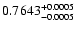 $0.7643^{\rm +0.0005}_{-0.0005}$