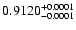 $0.9120^{\rm +0.0001}_{-0.0001}$