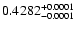 $0.4282^{\rm +0.0001}_{-0.0001}$