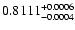 $0.8111^{\rm +0.0006}_{-0.0004}$
