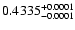 $0.4335^{\rm +0.0001}_{-0.0001}$