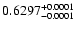 $0.6297^{\rm +0.0001}_{-0.0001}$