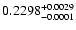 $0.2298^{\rm +0.0029}_{-0.0001}$