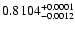 $0.8104^{\rm +0.0001}_{-0.0012}$