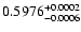 $0.5976^{\rm +0.0002}_{-0.0006}$