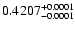 $0.4207^{\rm +0.0001}_{-0.0001}$