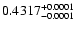 $0.4317^{\rm +0.0001}_{-0.0001}$