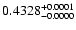 $0.4328^{\rm +0.0001}_{-0.0000}$
