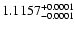 $1.1157^{\rm +0.0001}_{-0.0001}$