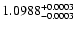 $1.0988^{\rm +0.0003}_{-0.0003}$