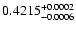 $0.4215^{\rm +0.0002}_{-0.0006}$