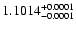 $1.1014^{\rm +0.0001}_{-0.0001}$