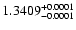 $1.3409^{\rm +0.0001}_{-0.0001}$