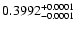$0.3992^{\rm +0.0001}_{-0.0001}$