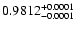 $0.9812^{\rm +0.0001}_{-0.0001}$