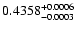 $0.4358^{\rm +0.0006}_{-0.0003}$