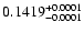 $0.1419^{\rm +0.0001}_{-0.0001}$
