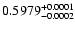 $0.5979^{\rm +0.0001}_{-0.0002}$
