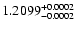 $1.2099^{\rm +0.0002}_{-0.0002}$