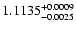 $1.1135^{\rm +0.0009}_{-0.0025}$