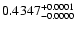 $0.4347^{\rm +0.0001}_{-0.0000}$