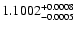 $1.1002^{\rm +0.0008}_{-0.0005}$