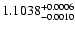 $1.1038^{\rm +0.0006}_{-0.0010}$