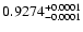 $0.9274^{\rm +0.0001}_{-0.0001}$