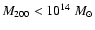 $M_{200}<10^{14}~M_\odot$
