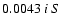 $0.0043 \ i \ S$