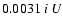 $0.0031 \ i \ U$