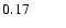 $ 0.17\ \ \ \ \ \ \ \ \ $