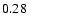$ 0.28\ \ \ \ \ \ \ \ \ $