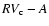$RV_{{\rm c}}-A$