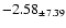 $ -2.58 _{\pm 7.39 }$