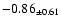 $ -0.86 _{\pm 0.61 }$