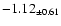$ -1.12 _{\pm 0.61 }$
