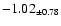 $ -1.02 _{\pm 0.78 }$