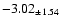 $ -3.02 _{\pm 1.54 }$
