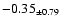 $ -0.35 _{\pm 0.79 }$